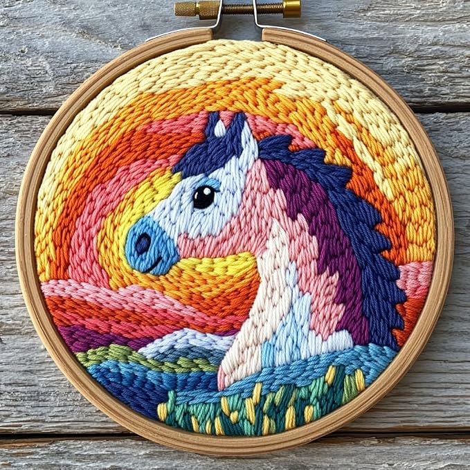 DIY Punch Needle Kits Horse by Unknown