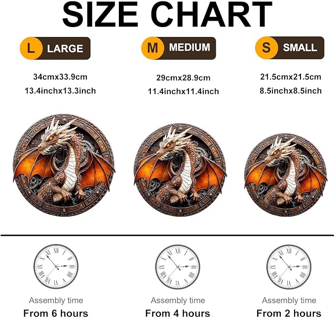 Mechanical Dragon Puzzles Fantasy Vintage Cool Steampunk Puzzle Adults Gifts - Image 5