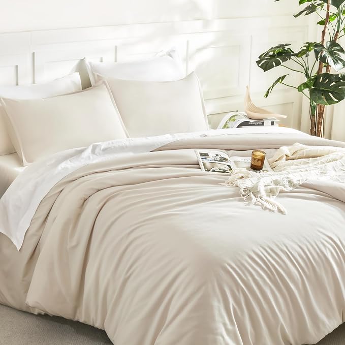 Litanika Beige Comforter Set California King Size, 3 Pieces Cal King - Image 5