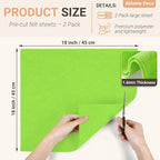 Apple Green Felt Fabric Sheets 18" x 18" 1.6mm Soft Craft Felt | Soft Precut - Image 2