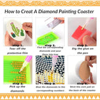 Clendo 8 Pcs Diamond Art Kits for Adults Coasters - Image 6