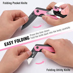 WORKPRO 2-in-1 Folding Knife/Utility Knife, Quick-Change Box Cutter - Image 5