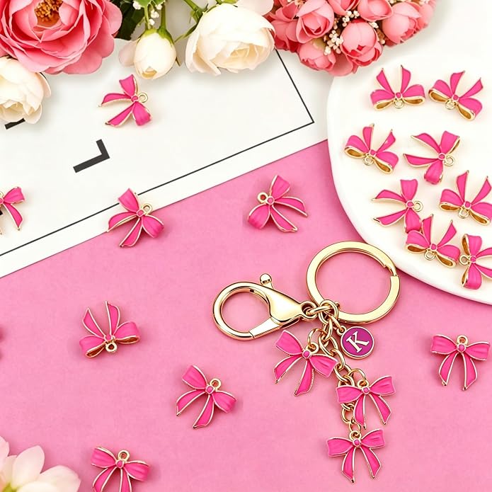 Bow Charms for Bracelet Jewelry Making Cute Bracelet Charms | 18Pcs, Bow Charms - Image 3