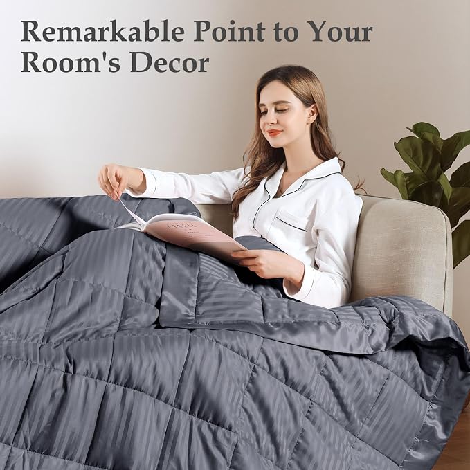 downluxe Weighted Blanket King Size, 18 lb Weighted Blanket - Image 7