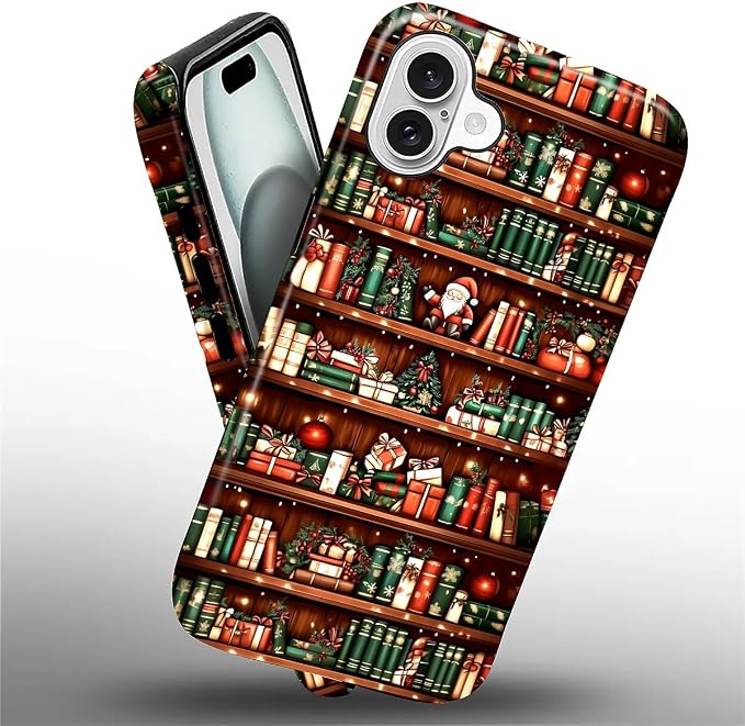 Case for iPhone 16, Scratch Resistant Hybrid Double Layer Hard Shell，Christmas - Image 4