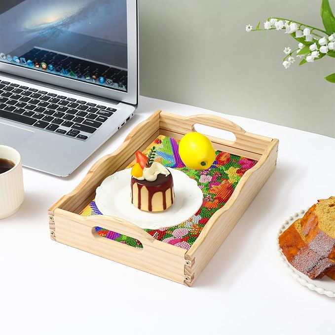 EWJRNSF Diamond Art Kits for Adults Wooden Serving Trays - Image 6