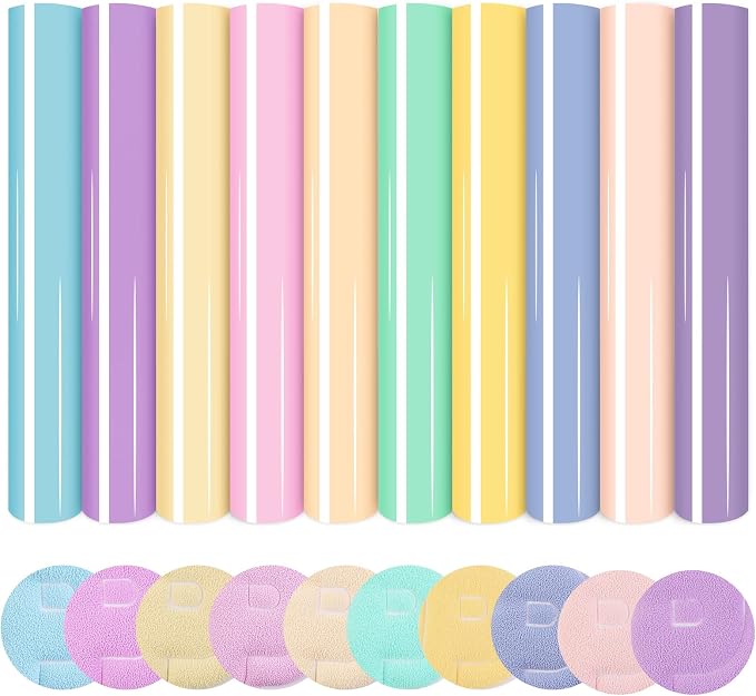Tintnut Candy Color Puff Heat Transfer Vinyl, easy cut & weed, stretch washable by Tintnut