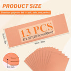 XSEINO 13 Rolls Pink Orange Felt Fabric, Fit - Image 2