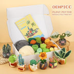OEHPICC Needle Felting Kit, 10 Pack Plant Pot Needle Felting Starter Kit | - Image 7