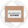 XSEINO HTV Heat Transfer Vinyl Sheets:13Pack 12" x 10" White Iron on Vinyl by XSEINOiscreating%EF%BC%81