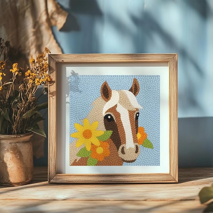Doodlream Brown Horse DIY Punch Needle Embroidery Kit - Image 6
