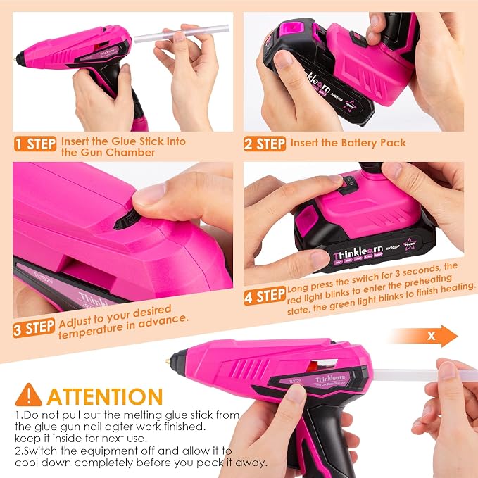 Cordless Hot Glue Gun - 20V Temp Adjust Hot Glue Gun - Image 5