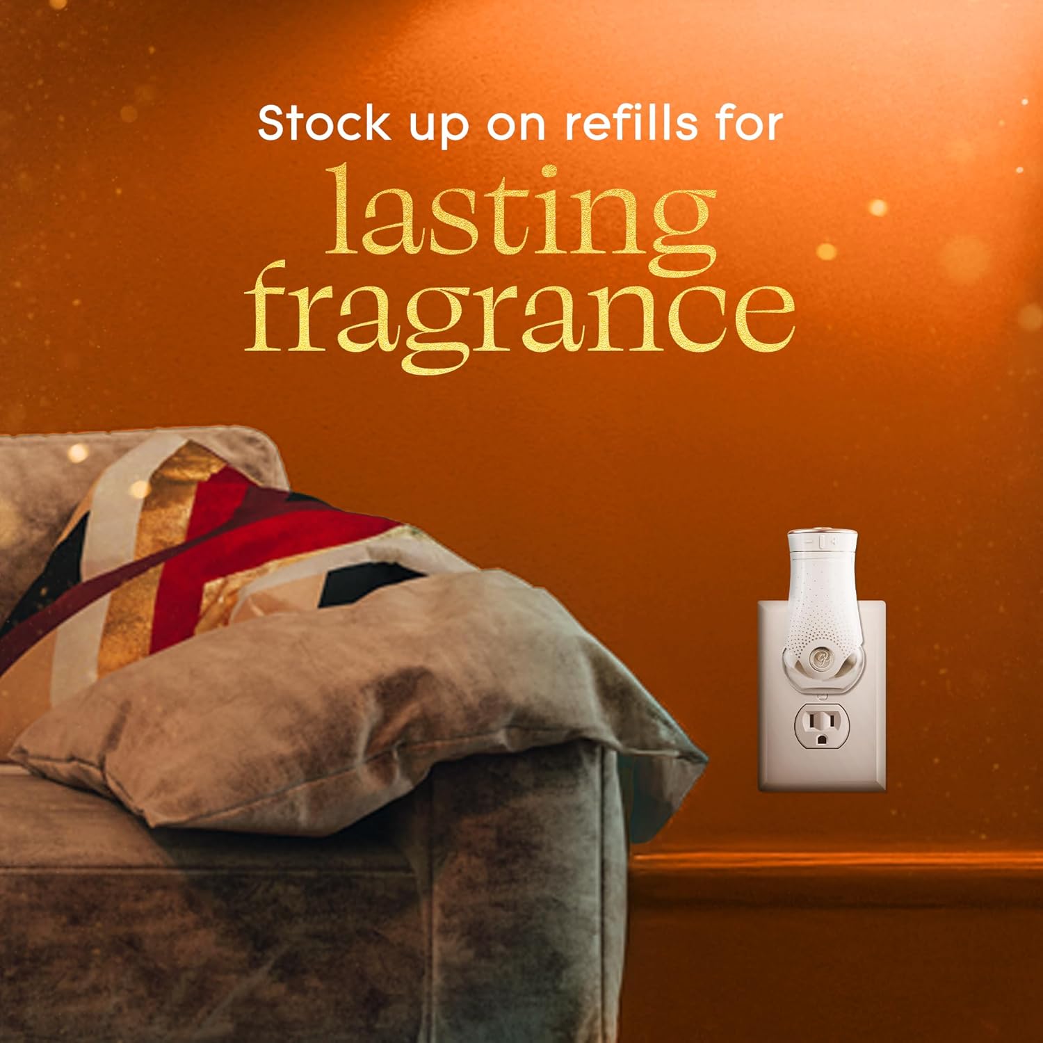 Glade PlugIns Refills Air Freshener, Pumpkin & Ginger, Scented and Essential Oils for Home and Bathroom, 0.67 Fl Oz, 5 Count