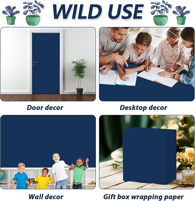 Navy Blue Bulletin Board Paper Roll Navy Blue Bulletin Board Background Paper - Image 7