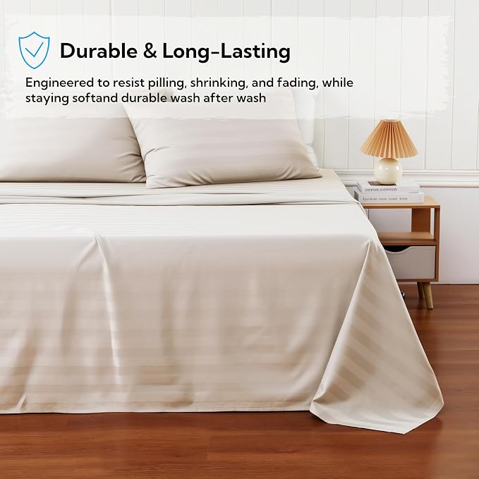 Cotton Flat Sheets Only, 600 TC 100% Cotton Flat Sheet Top Sheet Only, Cal King - Image 5