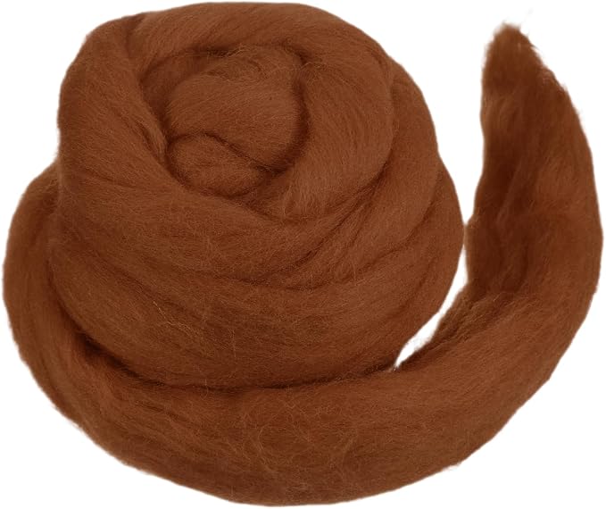 MECCANIXITY Wool Roving Yarn Soft Felting Wool 50g/1.76oz Pure Chunky Roving by MECCANIXITY