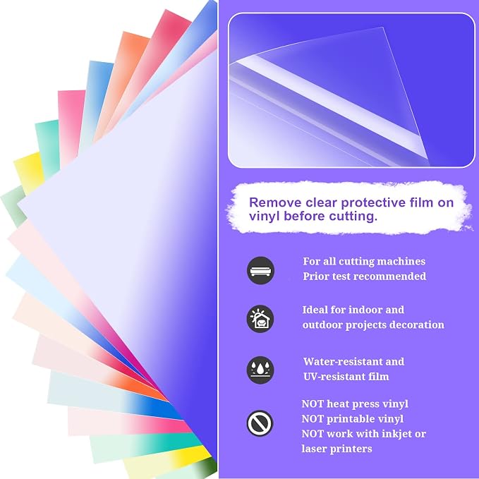 TECKWRAP Color Changing Vinyl Permanent Adhesive Vinyl 10 Colors/Pack Cold - Image 3