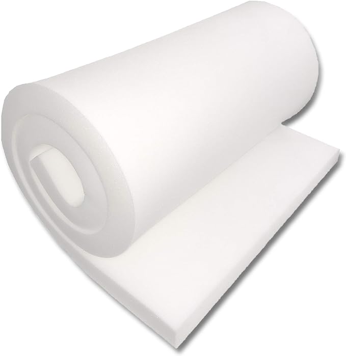 FoamTouch Upholstery Foam Cushion High Density 1" Height x 24" Width x 72" by FoamTouch