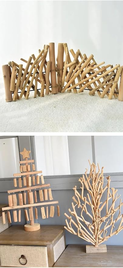 Natural Driftwood Pieces, Unfinished Wooden Sticks - Image 3