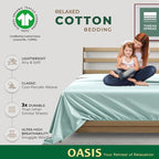 THREAD SPREAD 100% Organic Cotton Percale Flat Sheet Full Size - Image 2