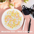 ASTARON 50g Mix Flatback Rhinestones Half Pearls - Image 3