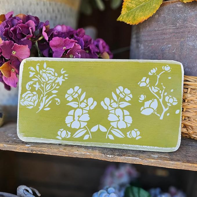 12 Pcs Large Flower Stencils for Painting, 5.12 X 5.12 Inch Flower Stencils for - Image 7