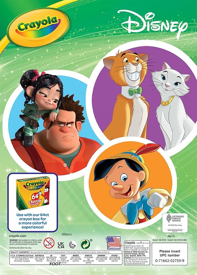 Crayola Coloring Book, Big Book of Disney Animation, 288 Coloring Pages - Image 7