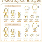 BESARME 1130PCS Keychain Making Kit Jump Rings - Image 2