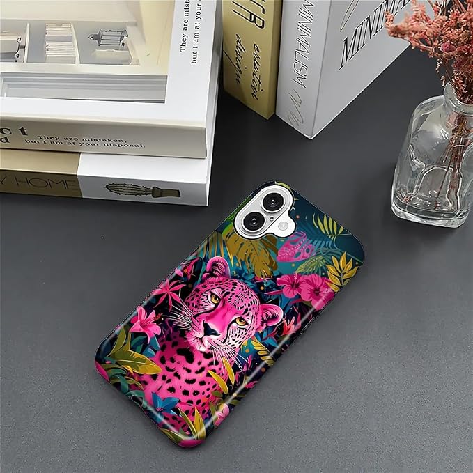 ZHEGAILIAN Case for iPhone 16 Plus, Panther Leopard Flower Durable Shockproof - Image 4