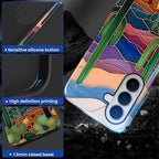 for Samsung Galaxy S26+ Case, Stained Glass Cactus Pattern Glossy 2 in 1 - Image 3