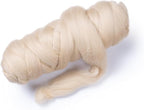 Cream Beige Wool Roving, 8 OZ. Best Wool - Image 6