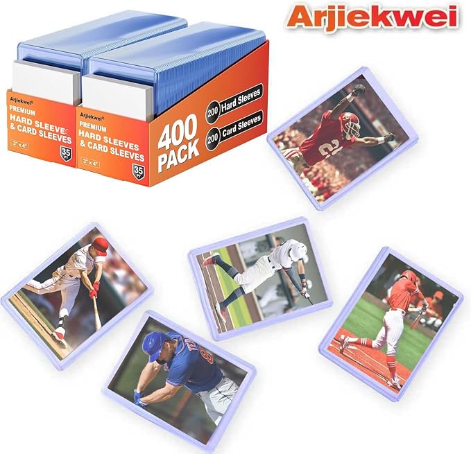 1200 Card Sleeves Hard Plastic, Arjiekwei 3"X 4" Baseball Cards Protectors - Image 5