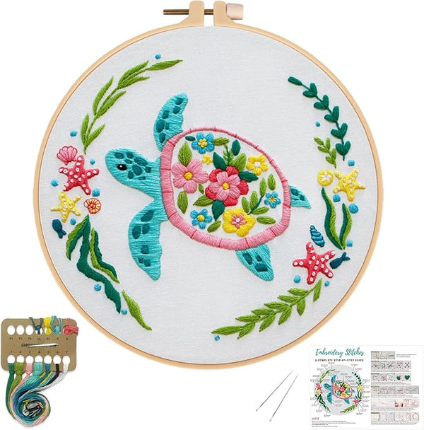 Louise Maelys Sea Turtle Embroidery Kit by LouiseMaelys