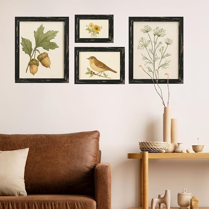 puthiac 11x14 Rustic Farmhouse Picture Frame, Swamp Black, 1 Pack | Distressed - Image 8