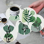 ijbnhd 8 Pcs Leaf Diamond Art Coasters Kit, Diamond Painting Coasters | Leaf - Image 5
