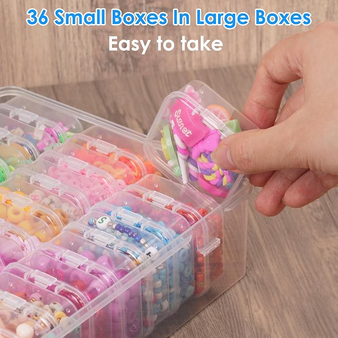OUTUXED Bead Organizer Box, Mini Craft Storage Containers Boxes - Image 4