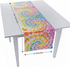 Fun Express Beach Bum Tie-Dye Table Runner – Vibrant Over 7 Feet Long, and - Image 2