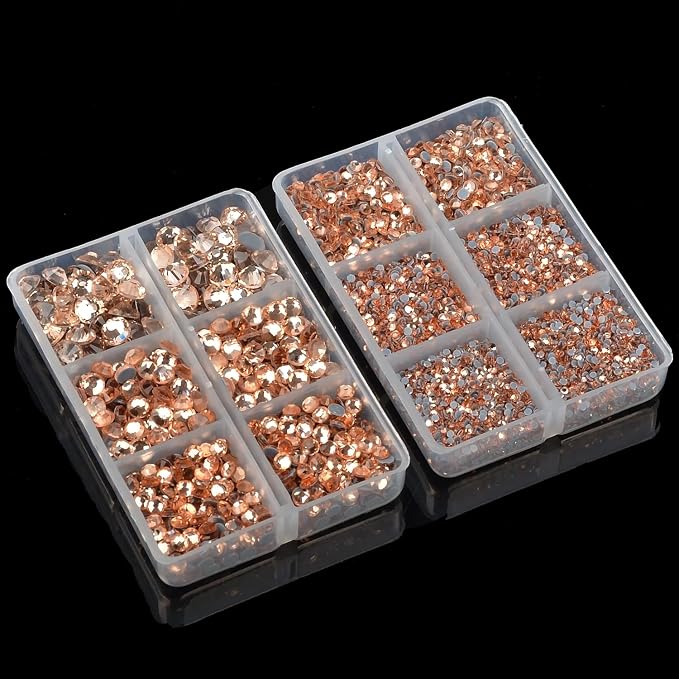 10000Pcs 2-Boxes Mixed Size Hot Fix Round Crystals Gems Glass Stones Hotfix - Image 5