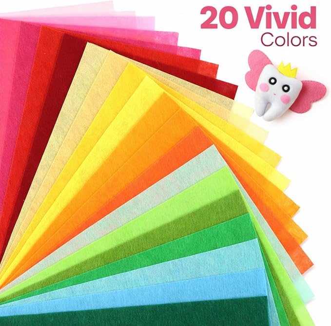 Moukeren 180 Pcs 8 x 8 Inch Felt Sheets Bulk - Image 6