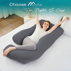 Sasttie Pregnancy Pillows for Sleeping, U Shaped Cooling Full Body Pillow - Image 7