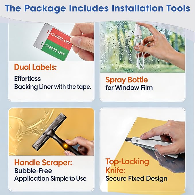 Coavas Window Privacy Film Daytime See Out Not in, 91% UV Blocking Heat Control - Image 6
