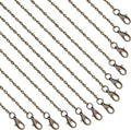 Lemonkey 24 Pack Necklace Chains Bulk, Bronze Plated DIY Cable Link Chains by Lemonkey