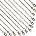 Lemonkey 24 Pack Necklace Chains Bulk, Bronze Plated DIY Cable Link Chains by Lemonkey