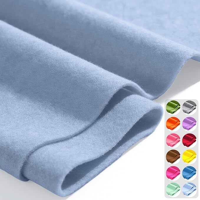 Muted Blue 36" X 36" Felt Fabric Sheet by Luceinvita