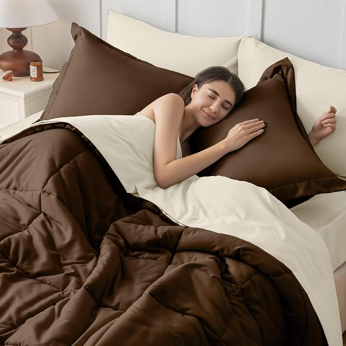 JOLLYVOGUE Full Comforter Set, Ultra-Soft Bed in a Bag Full Size 7 Pieces - Image 6