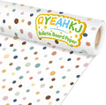 Qyeahkj Boho Dot Bulletin Board Paper Roll Boho Polka Dot Bulletin Board by Qyeahkj