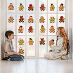 Renbuzhu 39PCS Christmas Crafts Bulk: Gingerbread Men Paper Suncatchers DIY Kit - Image 2
