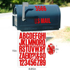 Letter Stickers, Mailbox Numbers, 2 Inch Waterproof Vinyl Alphabet | 2 Inch Red - Image 2