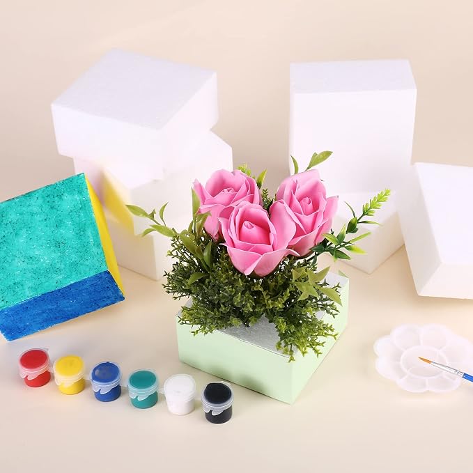 AMZQNART 8pcs 4x4x2in Craft Foam Blocks White - Image 6