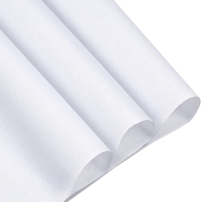 59 * 39 Inch White Cross Stitch Fabric by Dercuy